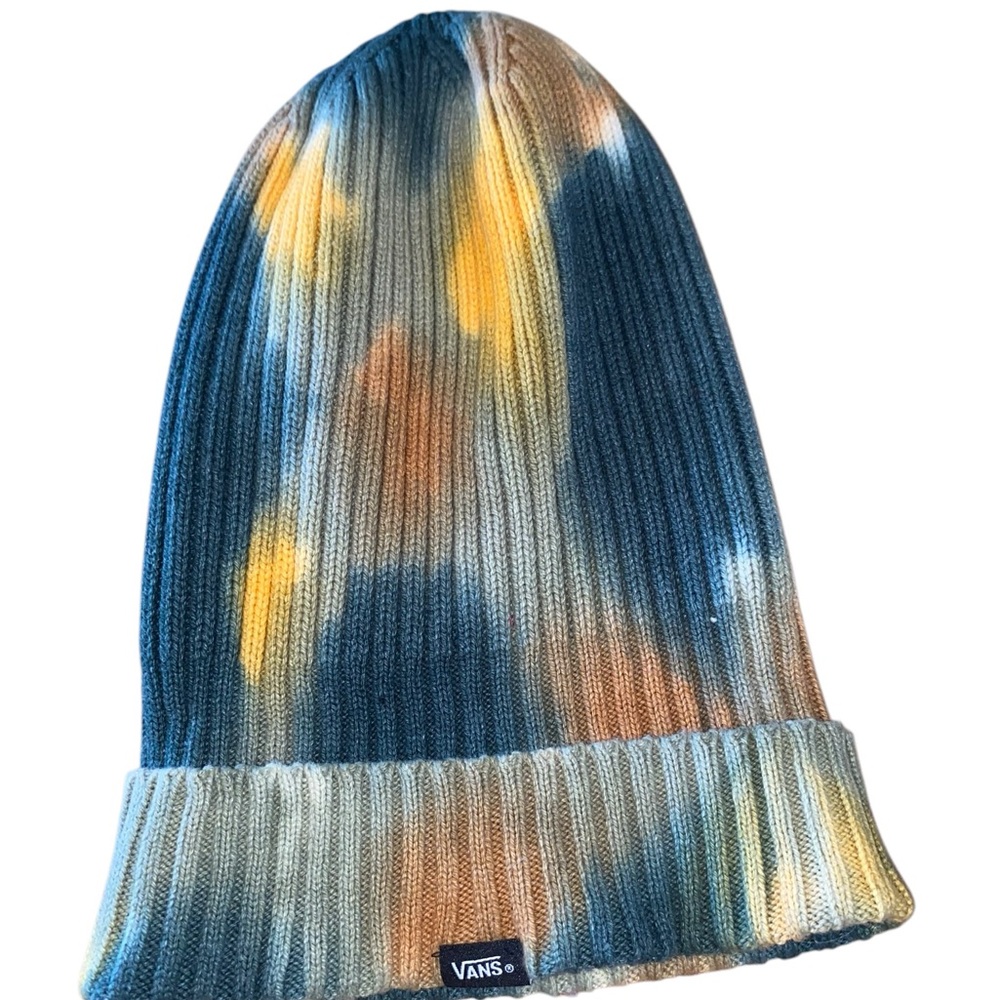 VANS Parkview Mens Cuff tie die green & gold Beanie - Picture 5 of 6